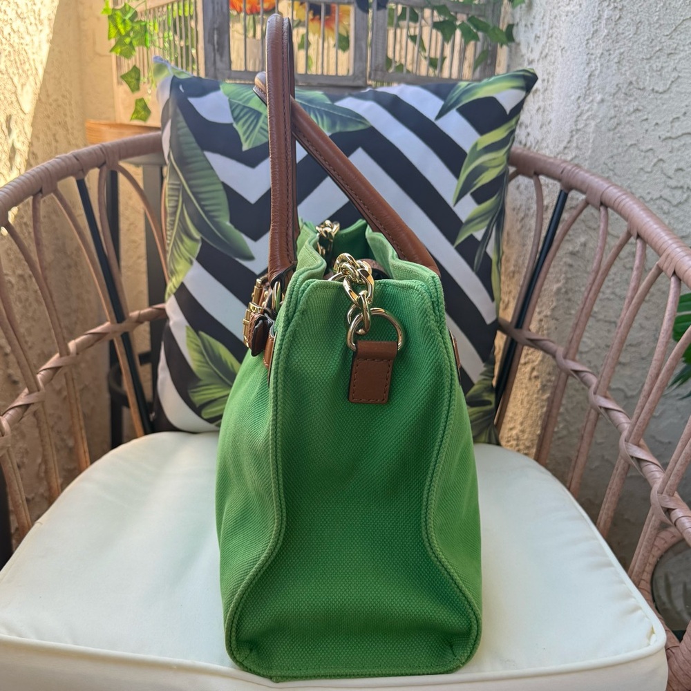 MICHAEL KORS 💚 Green Hamilton Handbag - Picture 6 of 16